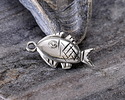 Antique Silver (plated) Fish Pendant 13x23mm