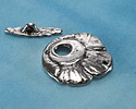 Green Girl Pewter Poppy Toggle Clasp 25x26mm