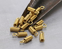 Mykonos Solid Brass Coil 2mm Cord End 11x4mm