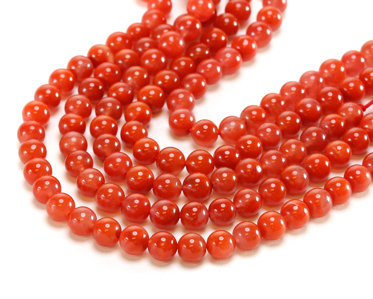 Nanhong Agate (AA - Southern Red Agate) Round 6mm