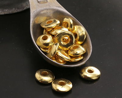 Mykonos Metalized Ceramic Gold Washer 10-13mm