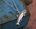 Nina Designs Sterling Silver Trout Charm 20x11mm