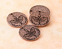 Nunn Design Antique Copper (plated) Small Luna Moth Coin Charm 20.5mm