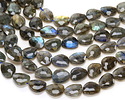 Labradorite Microfaceted Puff Pear 13x16mm