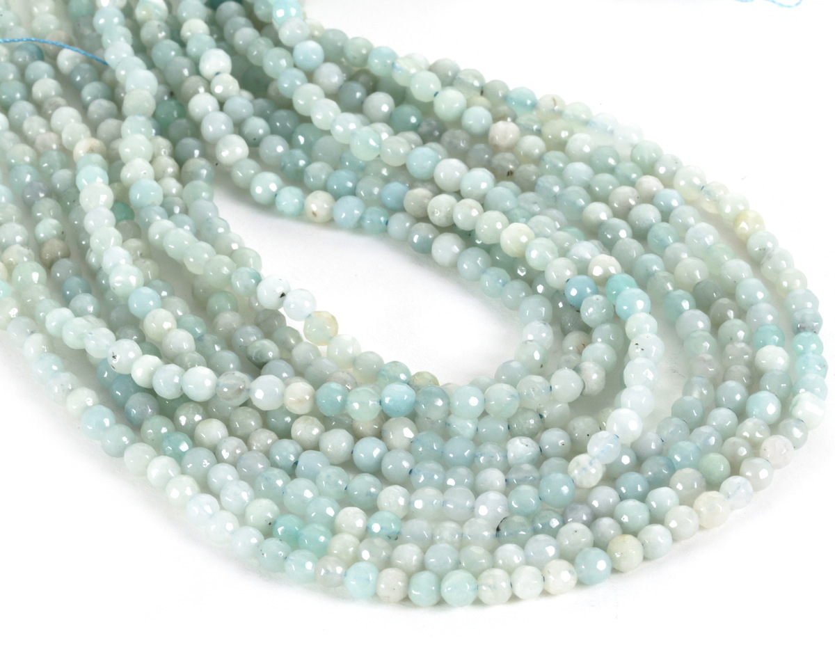 Amazonite (multi-color) Faceted Round 4mm