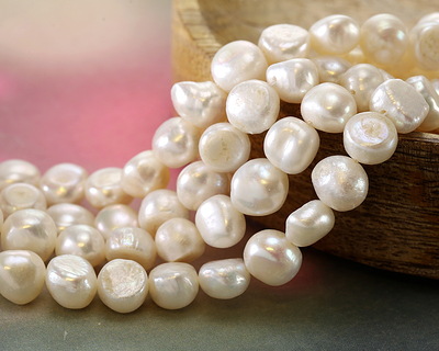 Pearly White Potato Freshwater Pearl 8-10mm