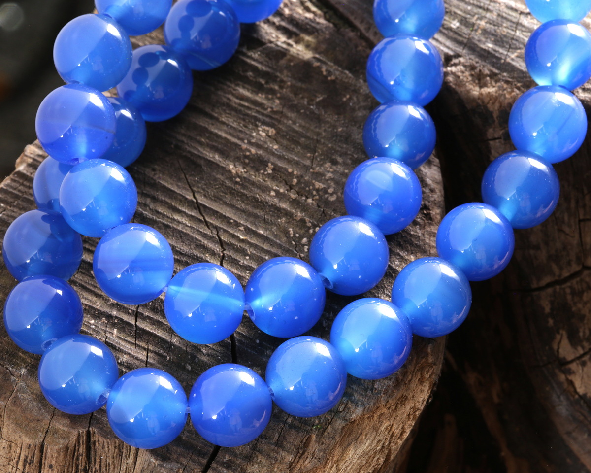 Sapphire Blue Agate Round 10mm