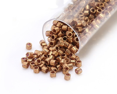 Miyuki Delica Metallic Light Bronze (DMB0022L) 10/0 Seed Bead