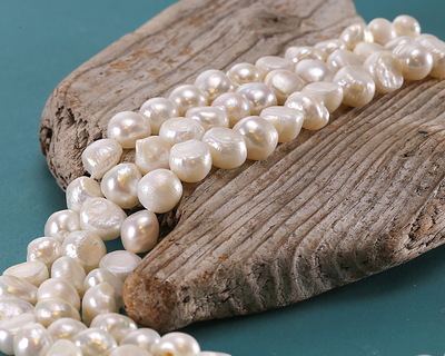 Pearly White Freshwater Pearl Nugget 7-9mm