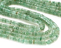 Green Strawberry Quartz Microfaceted Heishi 2x6mm