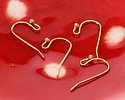 Vintaj Solid Brass Ball Ear Wire 20x11mm
