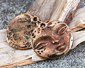 Green Girl Bronze Full Moon Pendant 24mm