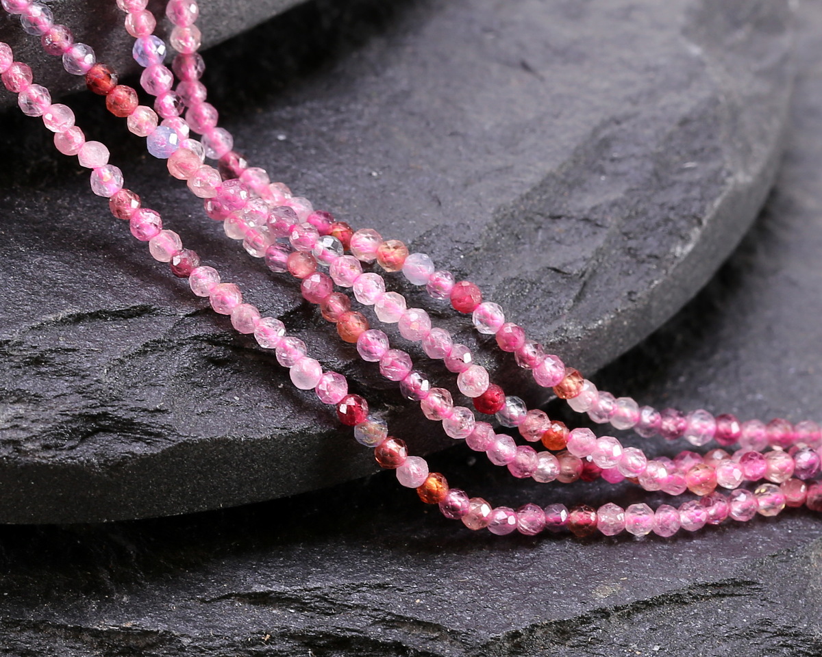 Natural Pink Spinel Faceted Round 2mm