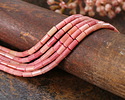 Wood Rhodonite Tube 4x2mm