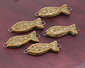 Gaea Ceramic Fern Fish Focal Link 10-11x31-33mm