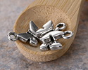 Antique Silver (plated) Mini Butterfly Focal 11x13.5mm