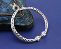 Mykonos Antique Silver (plated) Serpent Ring Focal 50x58mm