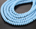 Blue Turquoise Glass Rondelle 5x8mm