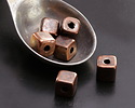 Mykonos Metalized Ceramic Antique Copper Cube 7.5mm