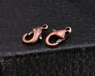 Antique Copper (plated) Lobster Clasp 12x7mm