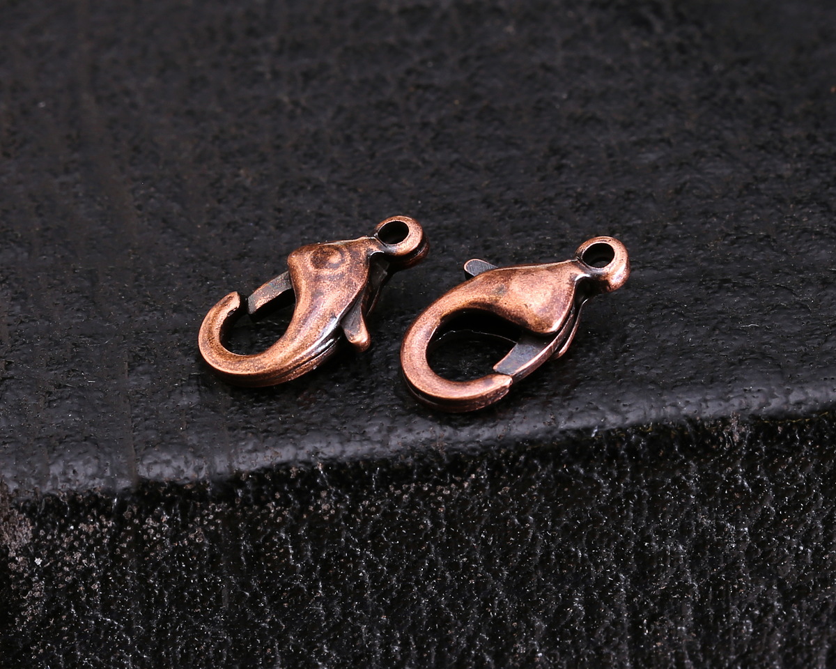 Antique Copper (plated) Lobster Clasp 12x7mm