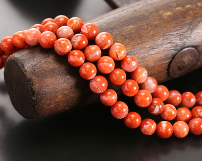 Nanhong Agate (Southern Red Agate) Round 6mm