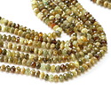 Green Garnet Microfaceted Rondelle 4x6mm
