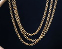 Satin Hamilton Gold (plated) Tiny Double Rollo Chain, 5' Package