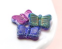 Czech Glass Wildflower Metallic Finishes Butterfly 16x11mm