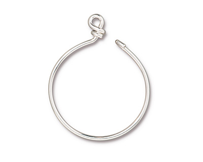 TierraCast Silver (plated) Medium Wire Hoop 32mm