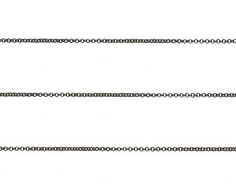 Rollo Chain Vector Gunmetal (plated) Tiny Double Rollo Chain
