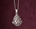 Silver Finish Filigree Teardrop Diffuser Locket 22x36mm