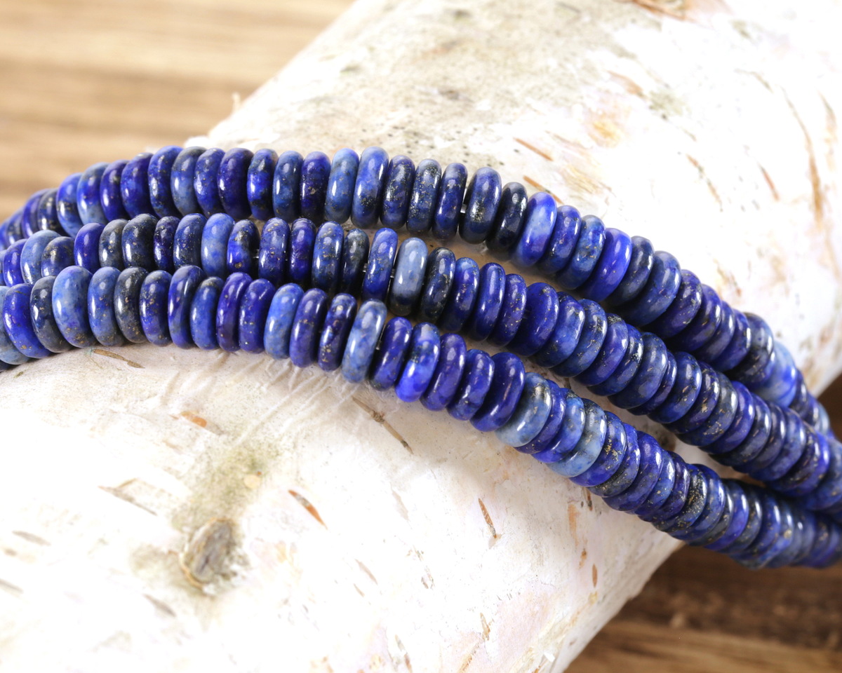 Denim Lapis Spacer Rondelle 2x6mm