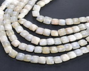 Sunset Blue Moonstone Microfaceted Square 8mm
