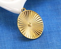 24K Gold (plated) Round Radiant Focal 20x23mm