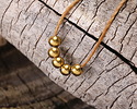 Waterproof 18K Gold PVD Plated Stainless Steel Round 3mm, 1.2mm hole