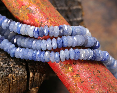 Blue Aventurine Faceted Spacer Rondelle 2x5mm