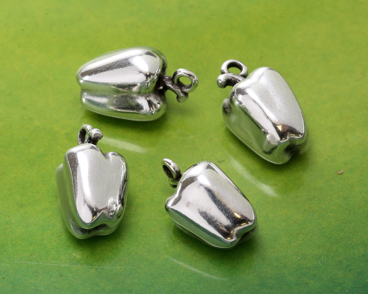 Antique Silver (plated) Bell Pepper Focal 11x18mm