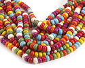 Magnesite (multi) Rondelle 10mm