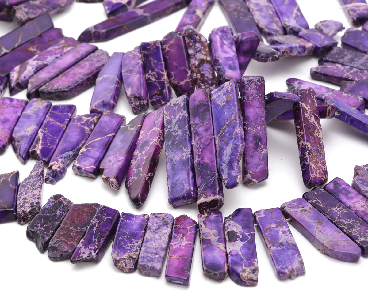 Purple Impression Jasper Graduated Stick 8-10x12-54mm