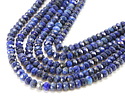 Lapis Faceted Rondelle 4.5x6mm