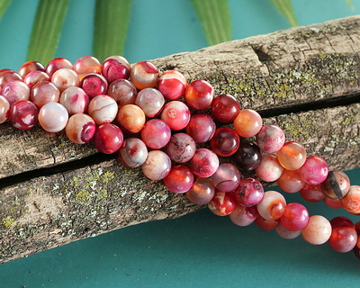 Fuchsia Agate Round 6mm