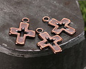 Mykonos Antique Copper (plated) Medium Simple Cross 16x25mm
