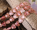 Strawberry Quartz Microfaceted Butterfly 8x10mm
