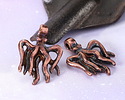 Mykonos Antique Copper (plated) Octopus Charm Focal 17x23mm