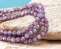 Czech Glass Bronzed Thistle English Cut Bead 4mm
