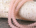 Pink Opal Glass Rondelle 5x8mm