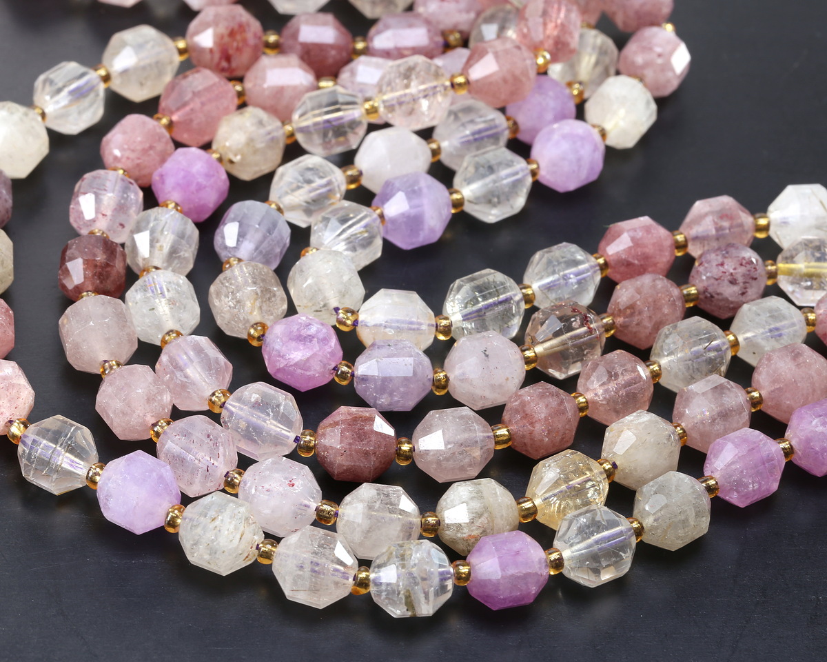 Rainbow Rutilated Quartz Energy Tube 10x9mm