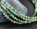 Verdite w/ Quartz Round 4mm