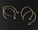 Vintaj Brass Marquise Ear Wire 35x22mm